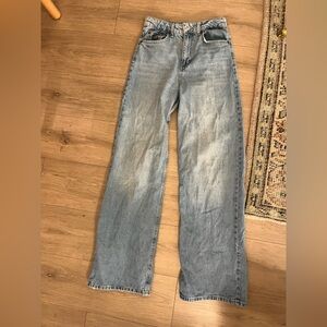 NA-KD high waisted wide leg jeans
